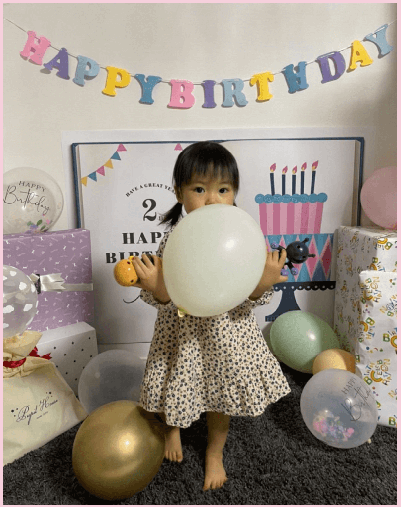 山川穂高選手の子供・真央ちゃんの2歳の誕生日の様子